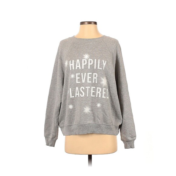 Wildfox Tops - WILDFOX Heather Gray "Happily Ever Plastered" Sommers Sweatshirt Athleisure - S